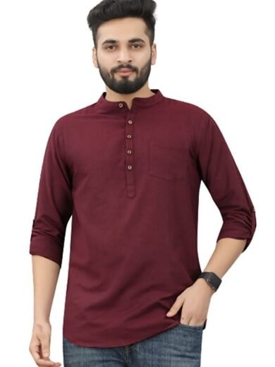 Men's Pure Cotton Ethnic Wear Long Sleeve Kurta - Mor-008