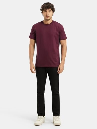Men's Super Combed Cotton Rich Solid Round Neck Half Sleeve T-Shirt