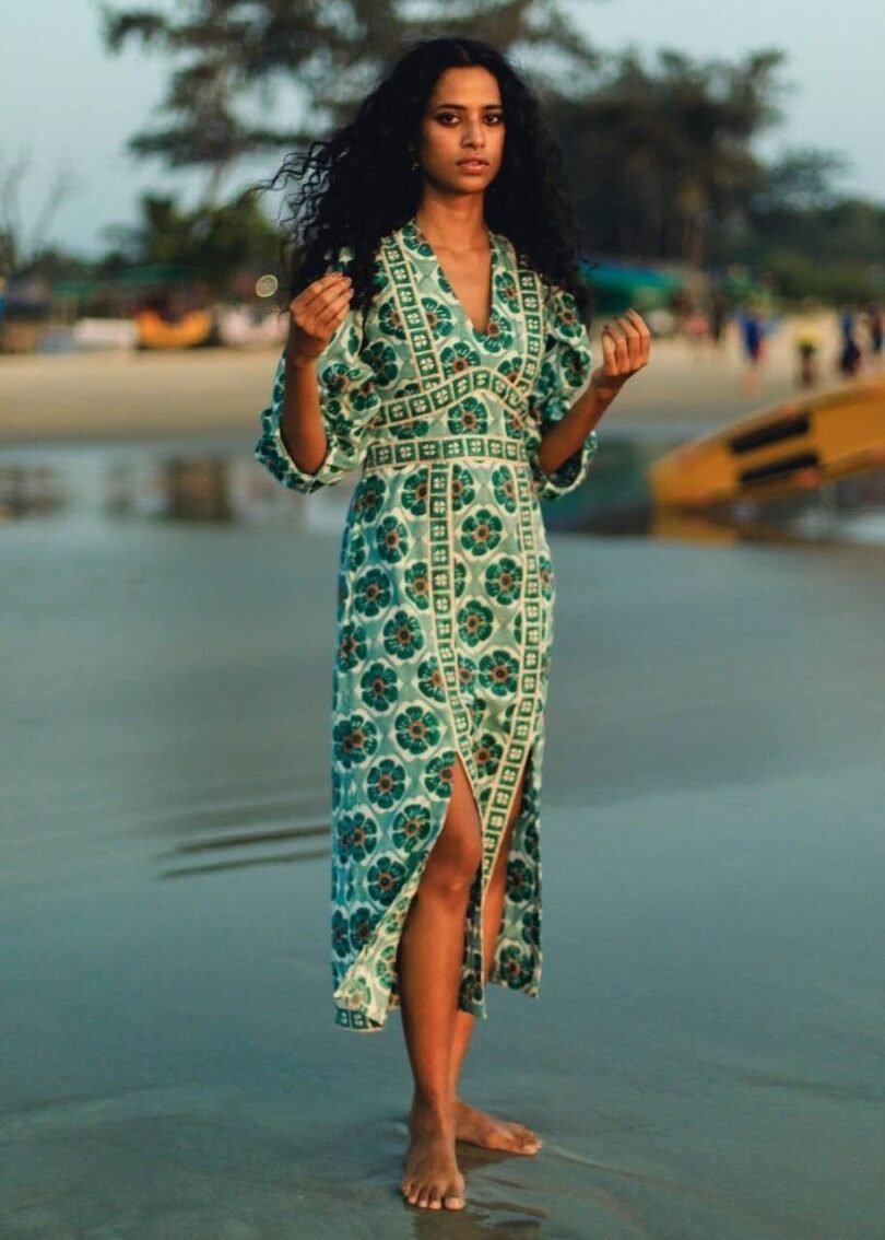 White Palm Dress